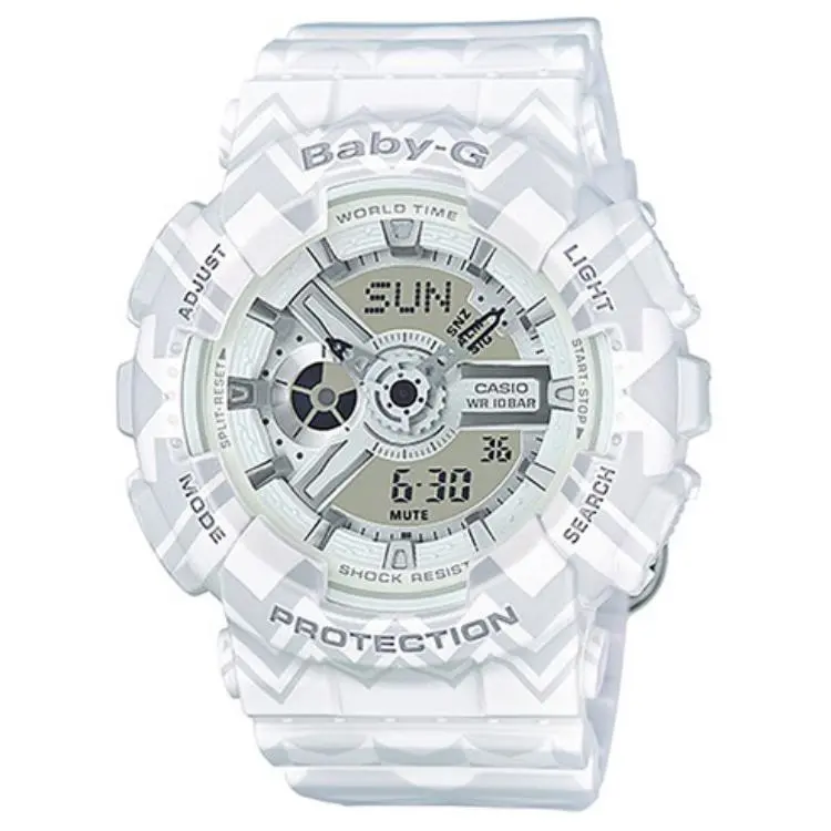 CASIO BABY G Quartz Movement Resin Strap Watch Women's Watch White Dial