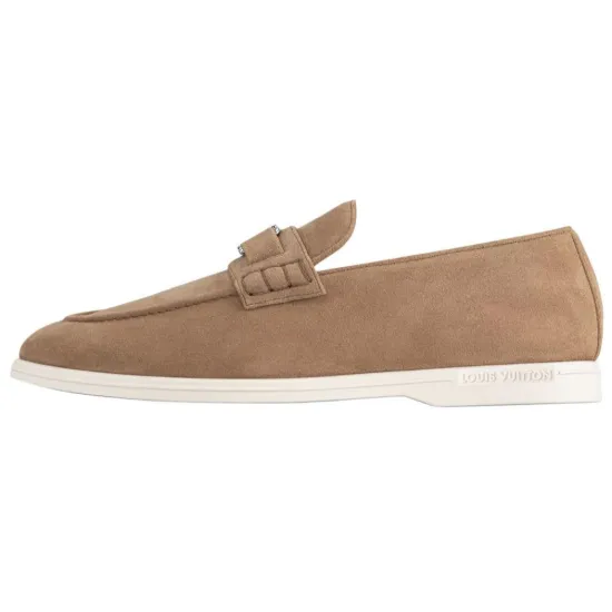 LOUIS VUITTON Estate Loafers Men Dark Brown