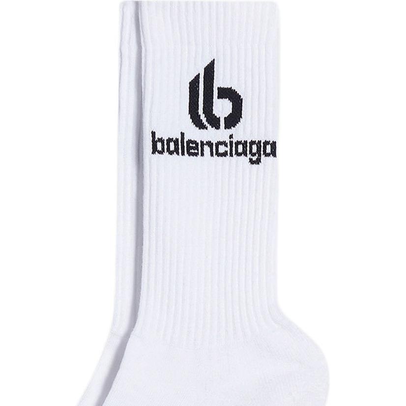 Balenciaga Crew Socks Slim Fit Men’s 1 Pack White