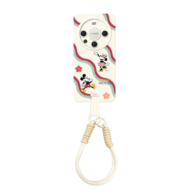 Disney Disney silicone material cartoon corrugated Mickey and Minnie mobile phone case suitable for Huawei mate60/mate50/mate40pro/pura70/p60/p50/por cool cartoon animation