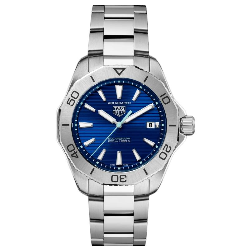 TAG HEUER TAG Heuer Aquaracer Кварцевый механизм 200 метров водонепроницаемый мужские и женские фасон унисекс Ruiw Watch 40 мм голубой Dial Steel Case Steel Steel Byst