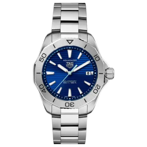 TAG HEUER Quartz waterproof blue dial for men and women, case stainless steel, watch strap, quartz mechanism, 200meter, 40mm