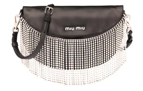 MIU MIU Sheepskin Handbag, Shoulder Bag, Crossbody Bag Women's Black