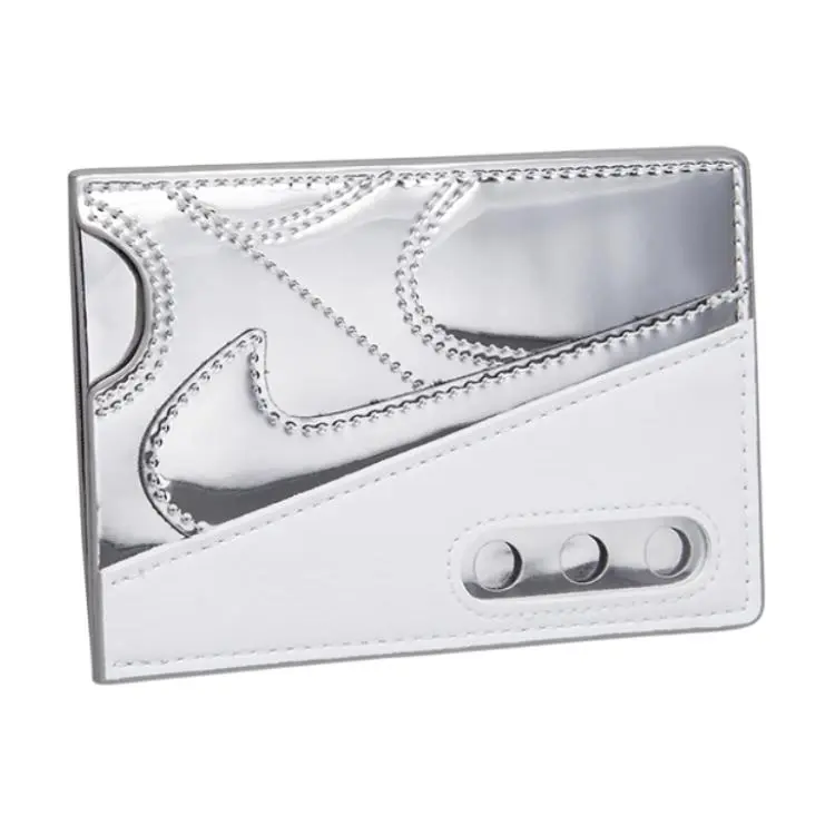 Nike Leather Card Holder Regular Unisex Silver