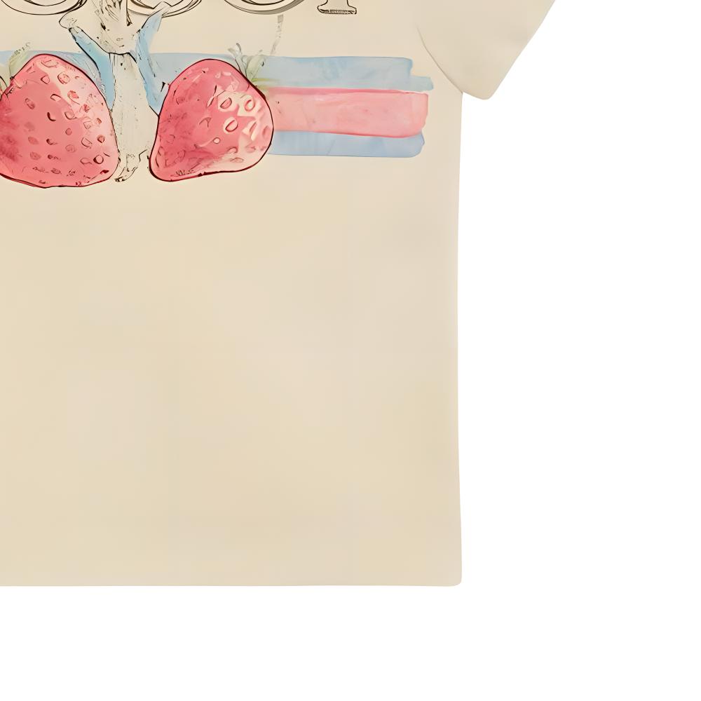 Футболка Gucci x Peter Rabbit/T Logo (кремово-белая) — фото 3