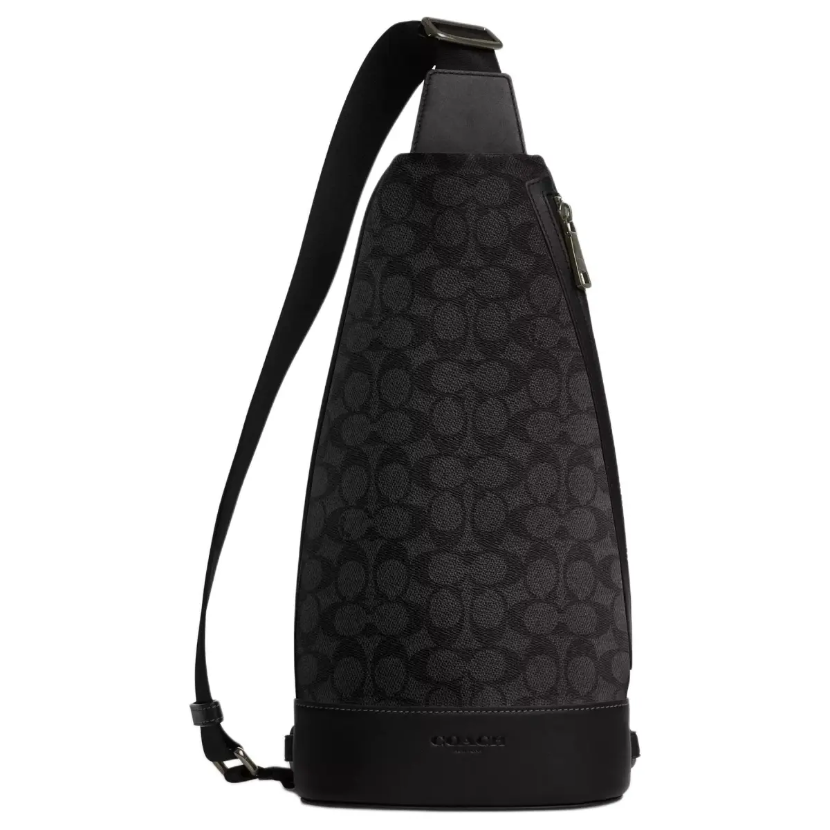 COACH Dominic Coated Canvas One Shoulder Crossbody Sling Bags Small Men's Charcoal