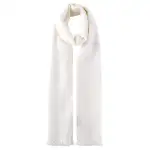 GUCCI Women's GG Logo Wool Silk Scarf White