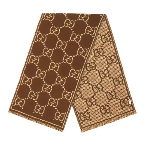 GUCCI GG-jacquard Wool Scarf