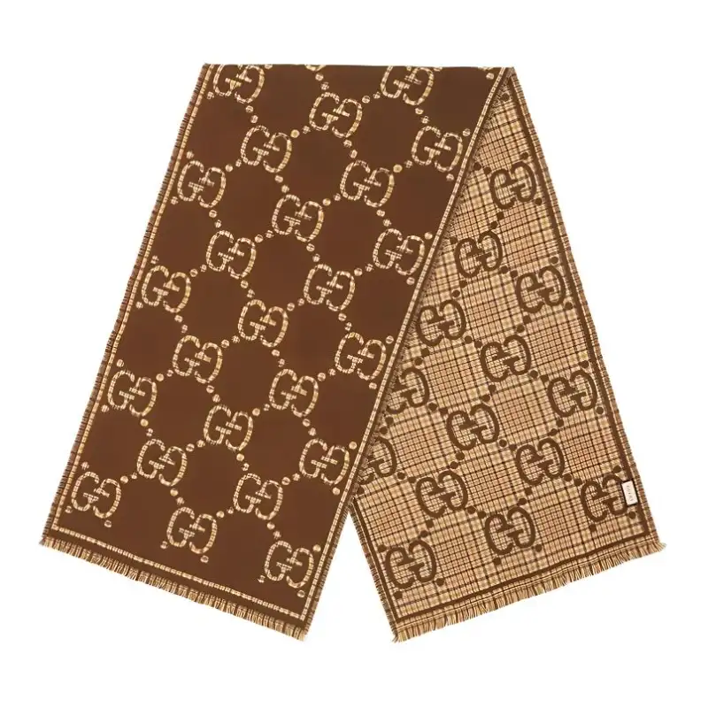 GUCCI GG-jacquard Wool Scarf
