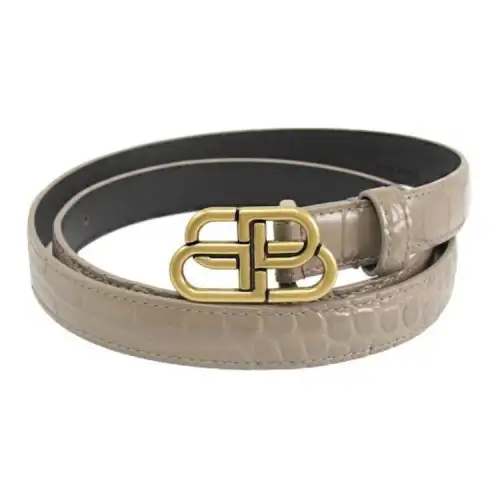 Balenciaga Leather Belts Unisex Light Brown