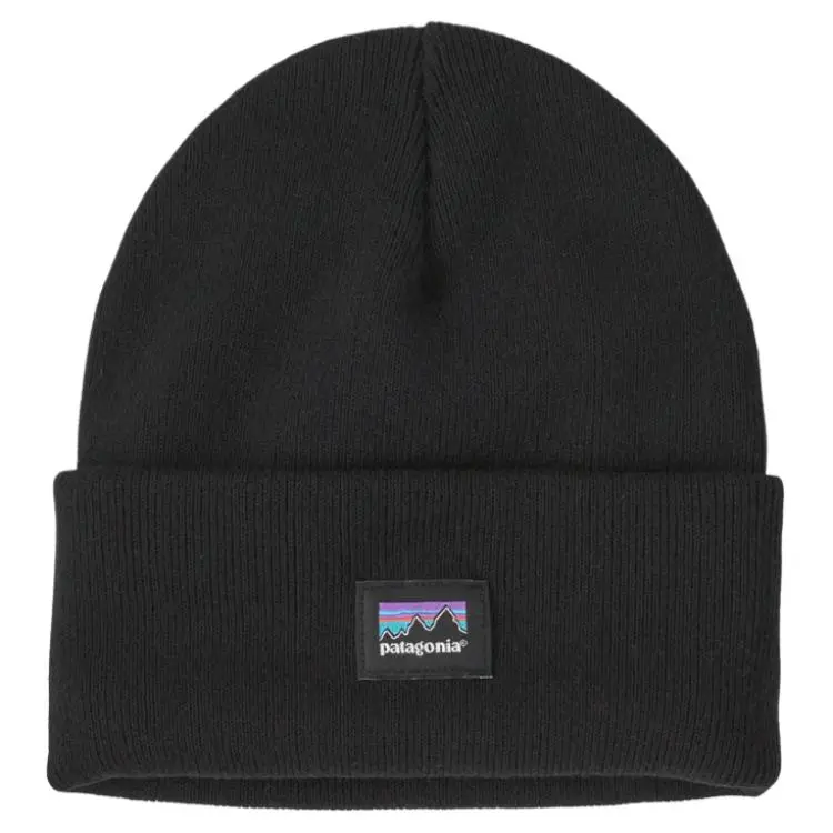 Patagonia Brand Logo Recycled Polyester Beanies Unisex Black/Purple/Blue