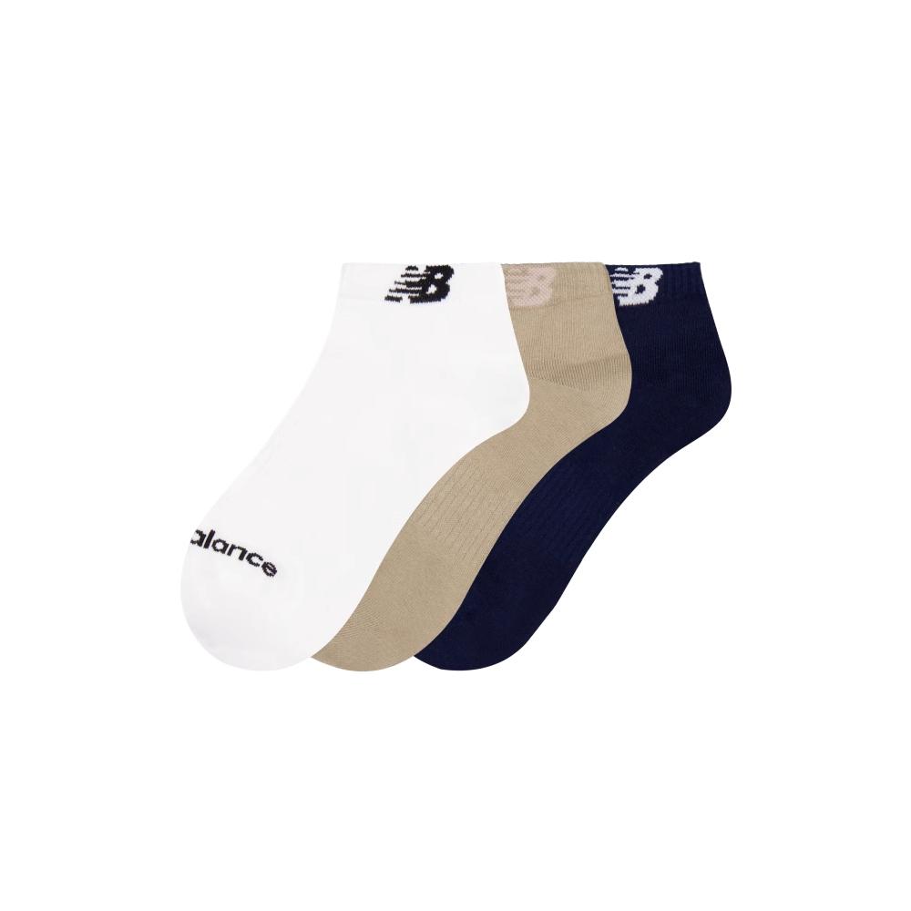 New Balance NB Ankle Socks Unisex 3 Pack White/Khaki/Dark Blue