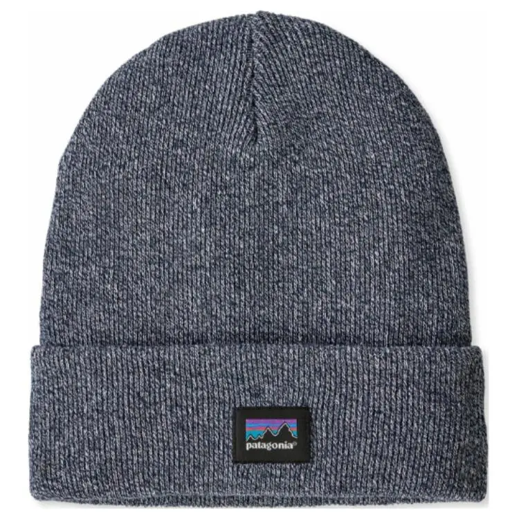 Patagonia Industrial Recycled Cotton, Recycled Polyester, Fibers Yarn Beanies Unisex Gray