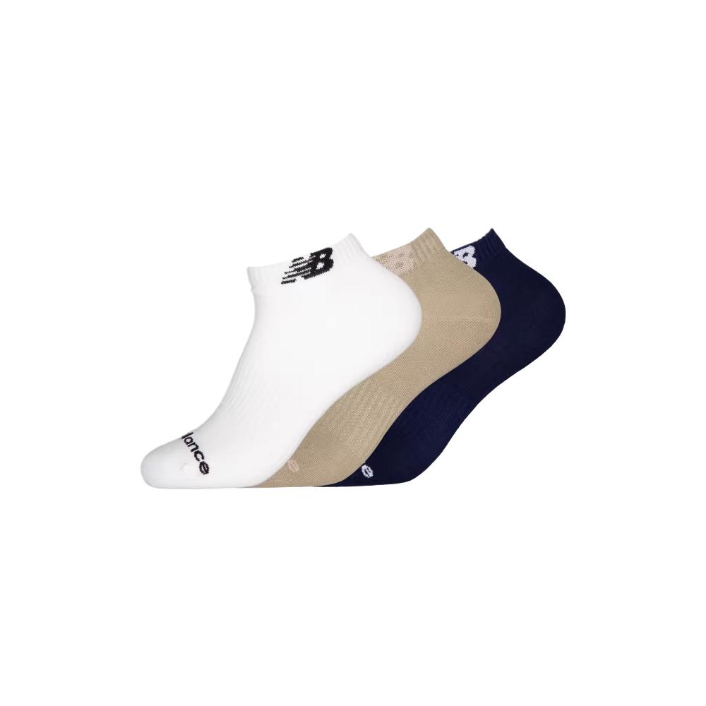 New Balance NB Ankle Socks Unisex 3 Pack White/Khaki/Dark Blue