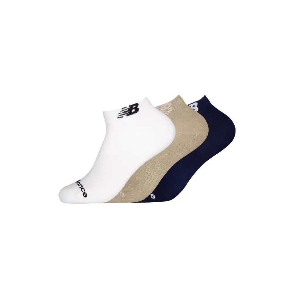 New Balance NB Ankle Socks Unisex 3 Pack White/Khaki/Dark Blue
