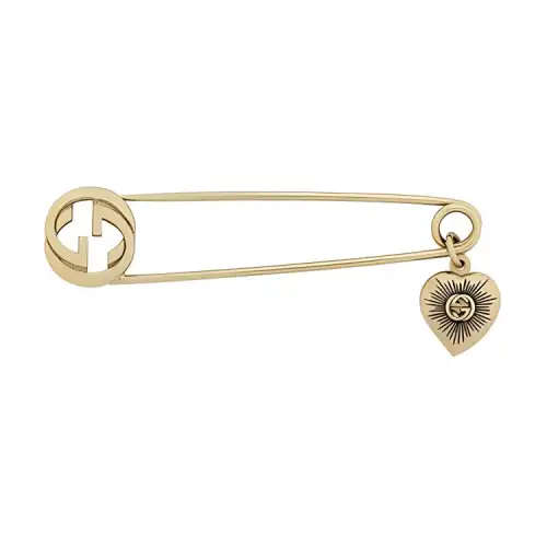 GUCCI Brass Brooches Men's Gold