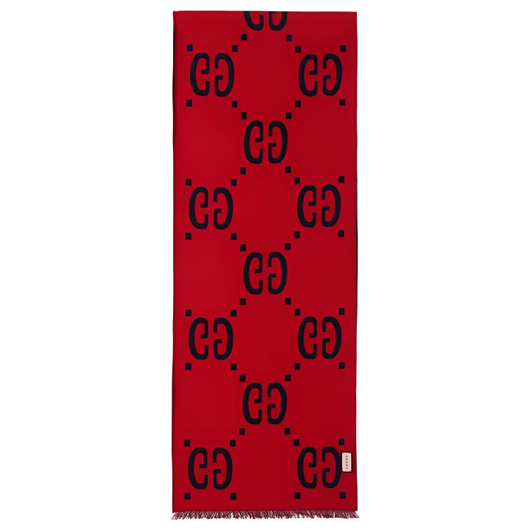 Мужской шарф Gucci (красно-синий) — фото 3