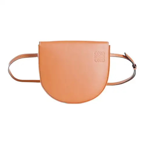 LOEWE Heel Cow Leather Semi Round Horse Hoof Bag, Crossbody Bag, Shoulder Bag Women's Tan