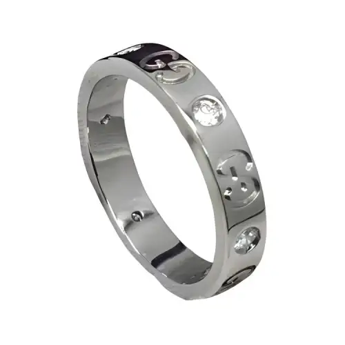 GUCCI White Gold Rings Unisex Silver