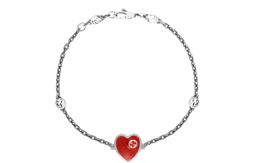 GUCCI Heart Bracelet With Interlocking G