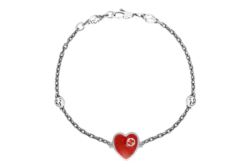 GUCCI Heart Bracelet With Interlocking G