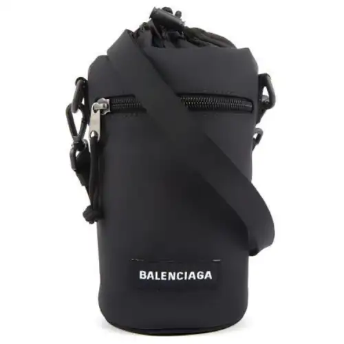 Balenciaga Polyester Bucket Bag, Shoulder Bag, Crossbody Bag Unisex Black