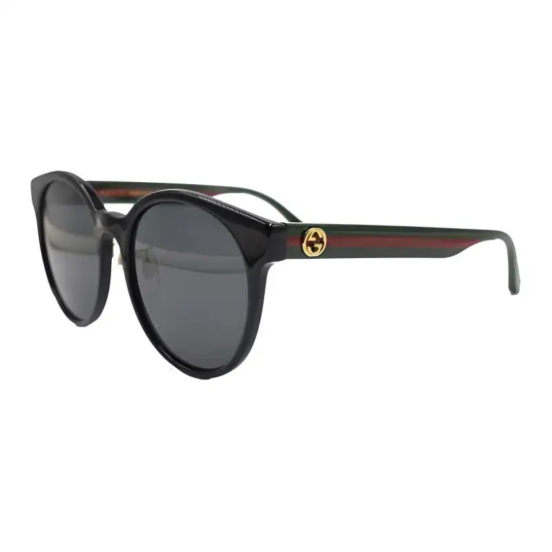GUCCI Women's Classic Webbing Round Sunglasses Black
