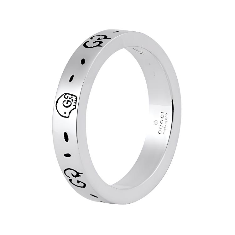 Кольцо Gucci Ghost 0.4cm (серебряное)
