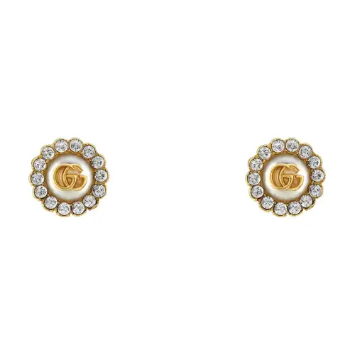 GUCCI Stud Earrings Unisex Gold