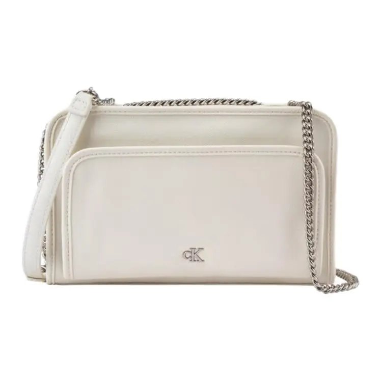 CALVIN KLEIN Synthetic Material Camera Bag, Crossbody Bag, Shoulder Bag Medium Women's Ivory
