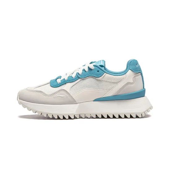 LINING Sports Life Collection Casual Shoes Women's Low-Top Ivory/Silver Fir Gray/Light Lake Blue