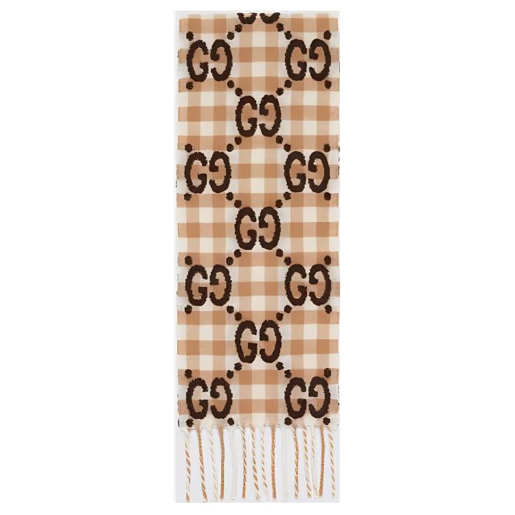Детский шарф Gucci GG Scarf (коричневый)