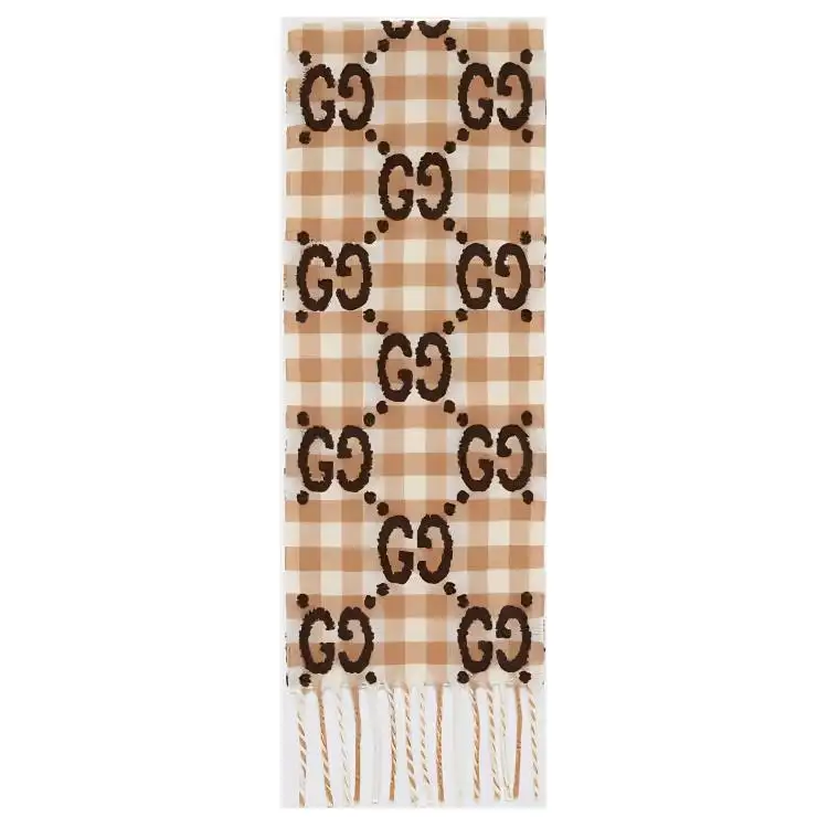 GUCCI Childrens Gg Wool Blend Scarf
