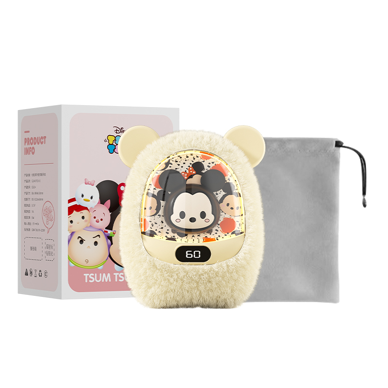 Disney, hand warmer, smart atmospheric safe fast night light, cute small handheld strawberry, 2 in 1, temperature control