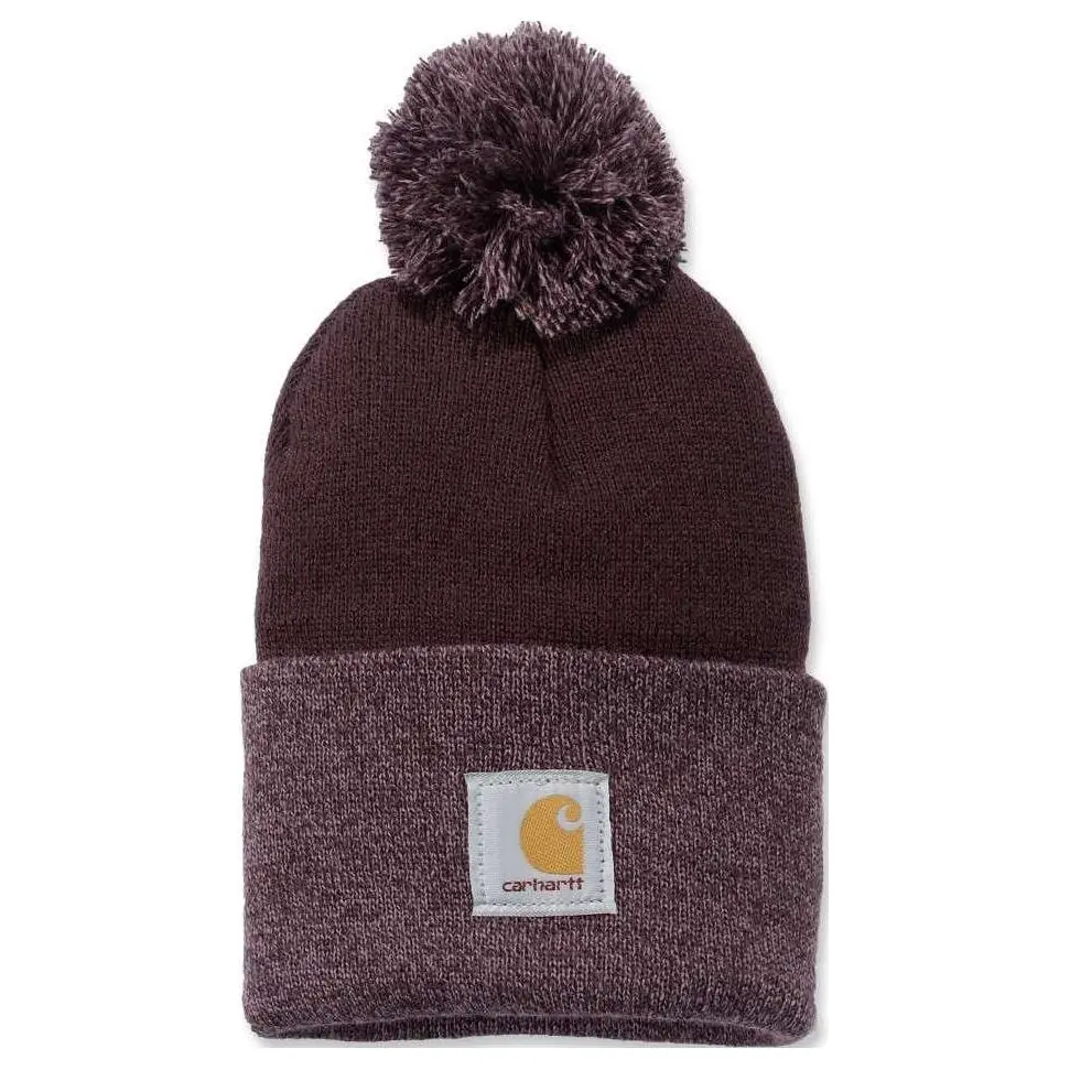 Carhartt Brand Logo Acrylic Beanies Women's Dark Burgundy