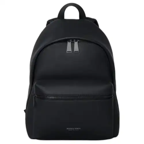 Bottega Veneta Leather Black Backpack Black