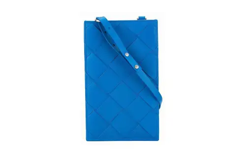 Bottega Veneta Leather Card Holder Men's Blue