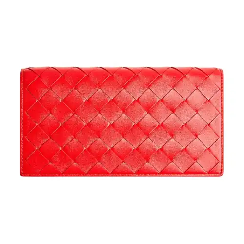 Bottega Veneta Bottega Veneta Luggage Collection Leather Wallet Unisex Red