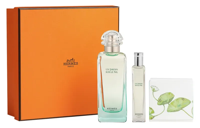 HERMES Gift box, perfume, carrot set, 100 ml, 50g, 15 ml
