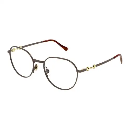 【Previous Season】 Horsebit-detail round-frame glasses