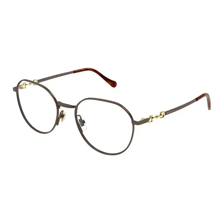 【Previous Season】 Horsebit-detail round-frame glasses