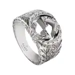 GUCCI 2000 2024 Sterling Silver Interlocking G Ring