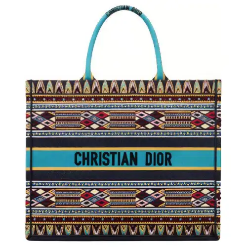 DIOR BookTote Canvas Bag, Tote Bag, Shopping Bag, Shoulder Bag, Handbag Women's Multicolor