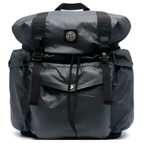 STONE ISLAND Cotton Backpack Men's Green