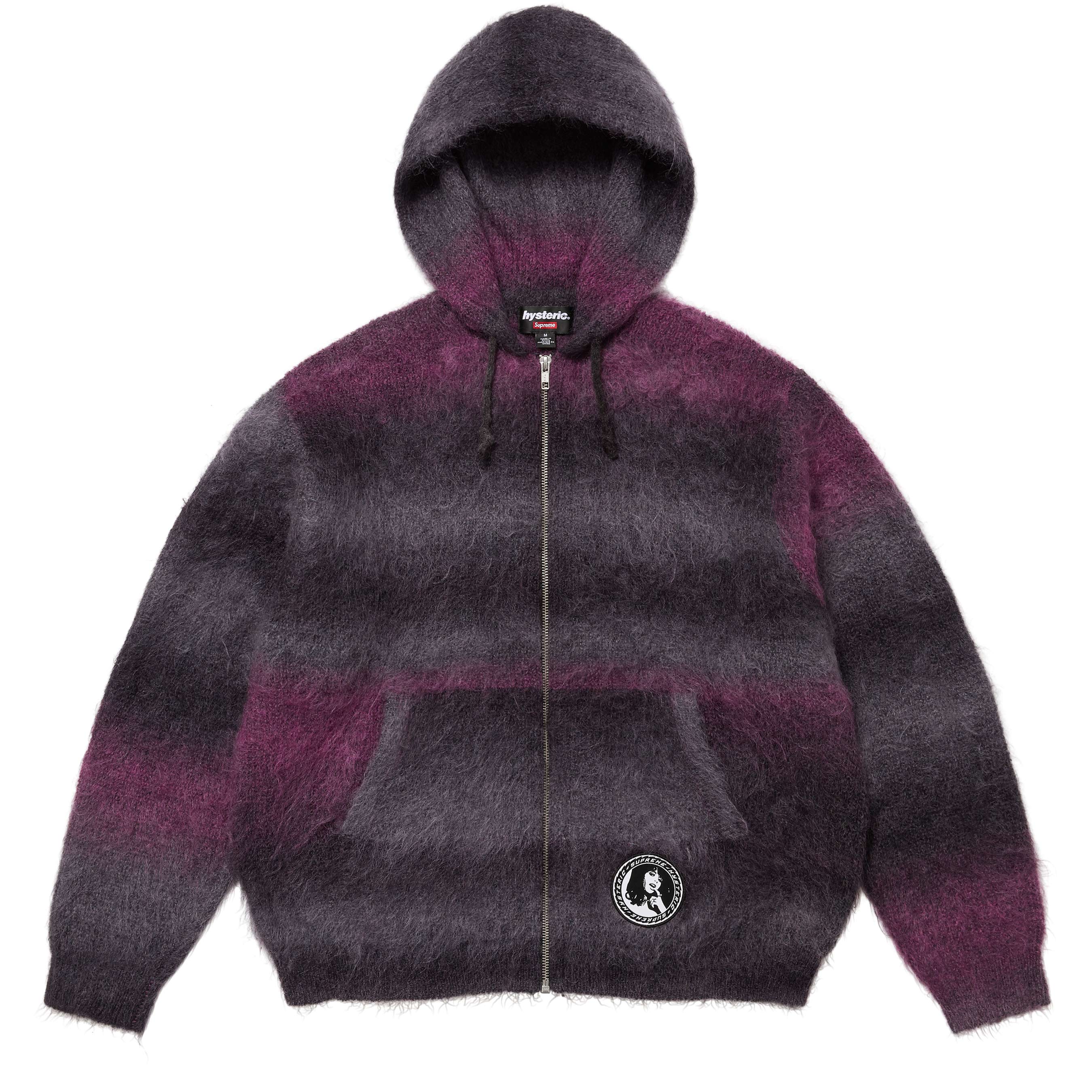 Supreme x HYSTERIC GLAMOUR Mohair Zip Up Hooded Sweater sup-fw24