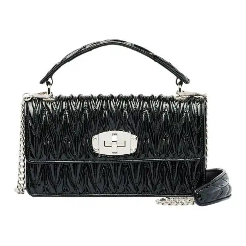 MIU MIU Patent Leather Shoulder Bag, Crossbody Bag, Handbag Women's Black