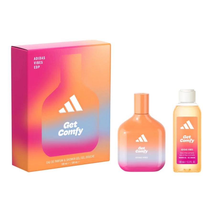 Adidas Vibes Get Comfy Shower Gel Box Perfume Sets Eau De Parfum EDP Vanilla Citrus 100ml+100ml