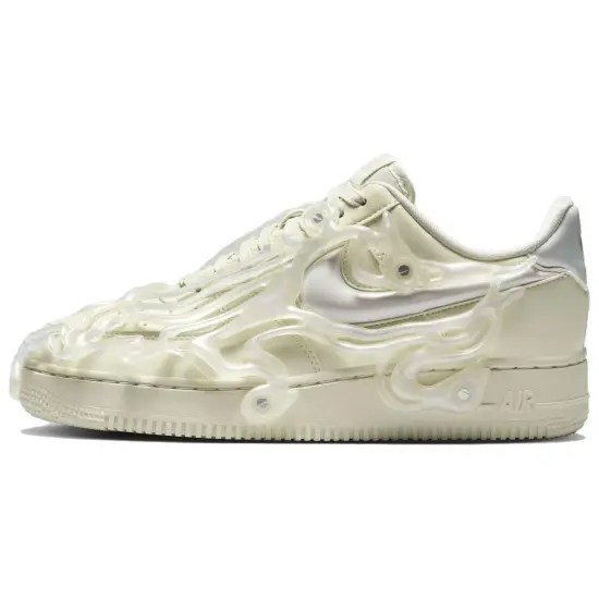 Nike Air Force 1 Anti Slip Wear Resistant Low Top Skateboard Shoes Unisex Ecru