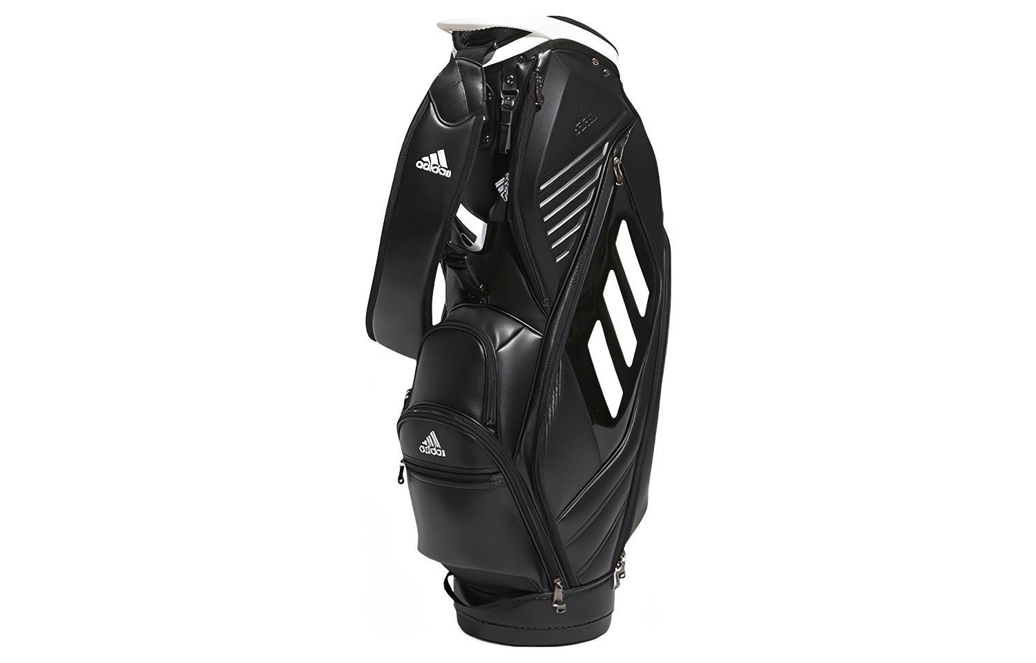 Adidas Polyurethane, Artificial Leather Golf Bag Backpack Regular Men's Black