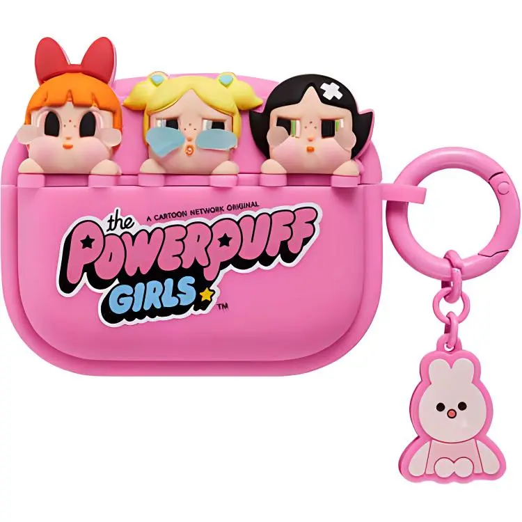 POP MART Compatibility With AirPods Pro Silicone + Zinc Alloy CRYBABY X Girlish Headphone Cases